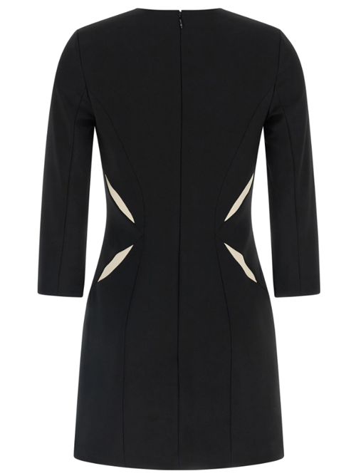 MINI DRESS WITH TWO-TONE CUT-OUT ELISABETTA FRANCHI | AB86861E2685 nero/burro